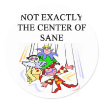 crazy insane psychology design stickers