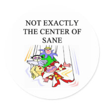 crazy insane psychology design stickers