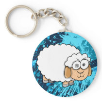 Crazy Insane Sheep  Key Chain