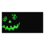 Crazy Jack O Lantern Pumpkin Face Green Customized Photo Card