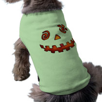 Crazy Jack O Lantern Pumpkin Face Orange pet clothing by VoXeeD Crazy Jack O Lantern Pumpkin Face Orange pet clothing