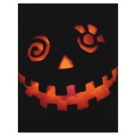 Crazy Jack O Lantern Pumpkin Face Orange Personalized Flyer