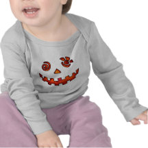 Crazy Jack O Lantern Pumpkin Face Orange Tshirt
