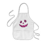 Crazy Jack O Lantern Pumpkin Face Pink Aprons