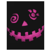 Crazy Jack O Lantern Pumpkin Face Pink flyers