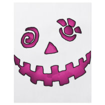 Crazy Jack O Lantern Pumpkin Face Pink Full Color Flyer