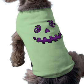 Crazy Jack O Lantern Pumpkin Face Purple petshirt
