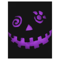 Crazy Jack O Lantern Pumpkin Face Purple Full Color Flyer