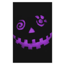 Crazy Jack O Lantern Pumpkin Face Purple Custom Stationery