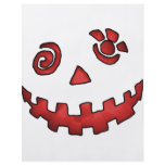 Crazy Jack O Lantern Pumpkin Face Red Personalized Flyer