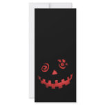 Crazy Jack O Lantern Pumpkin Face Red Rack Cards