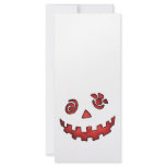 Crazy Jack O Lantern Pumpkin Face Red Custom Rack Card