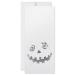Crazy Jack O Lantern Pumpkin Face White Gray Personalized Rack Card