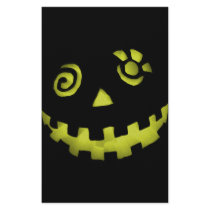 Crazy Jack O Lantern Pumpkin Face Yellow stationery