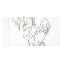 Crazy Killer klown Photo Greeting Card