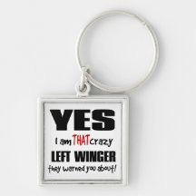 Crazy Left Winger Keychain