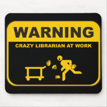 Crazy Librarian Mousepad by ScottInk Crazy Librarian Mousepad