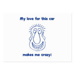 Crazy Love For Cars Business Card Templates