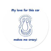 Crazy Love For Cars stickers