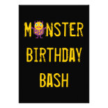 Crazy Monsters Birthday Party Invitations