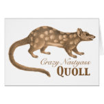 Crazy Nastyass Quoll Australian Humor Greeting Cards