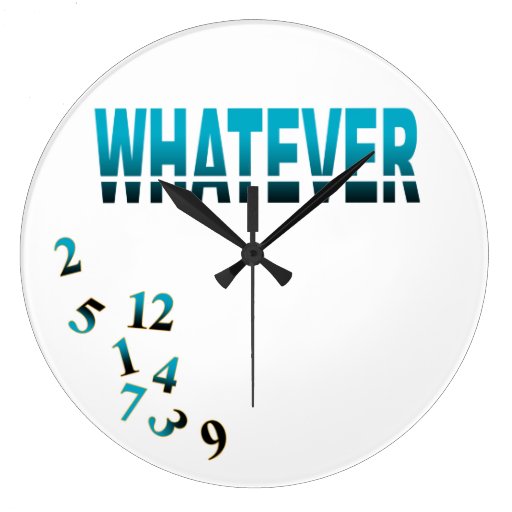 Crazy Numbers Whatever Wall Clock