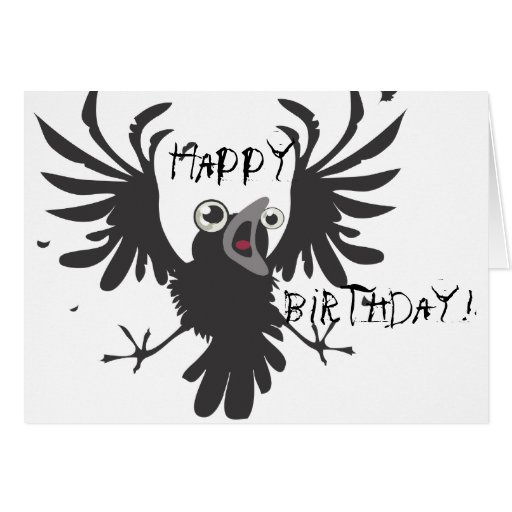 crazy old bird birthday card