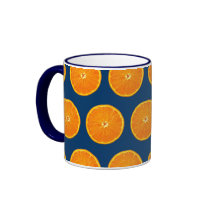 Crazy on Clementines - Blue Coffee Mug