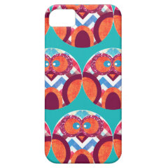 Crazy Owl Colorful Chevron Purple Orange Pink Blue iPhone 5 Covers