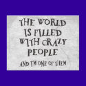 Crazy People postcards by SillyShirts Crazy People postcards