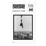 Crazy Photographer on the Hook of a Crane 1918 postage