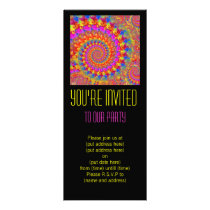 Crazy Pink Fractal Personalized Invite