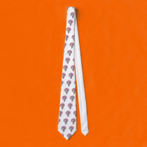 crazy pink hair skull ties