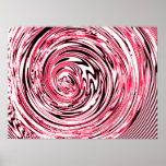 Crazy Pink Swirl Design LARGER SIZES UNDER CUSTOM Poster
