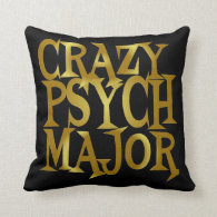 Crazy Psych Major in Gold Pillows