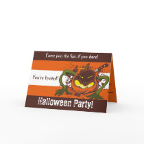 Crazy Pumpkin Halloween Invitation cards