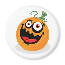 Crazy Pumpkin Refrigerator Magnets