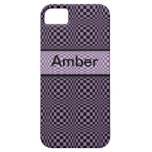 Crazy Purple check iphone4 case-mate case iPhone 5 Case