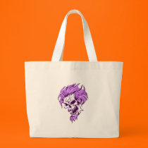 crazy purple hair skull bags