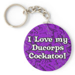 Crazy Purple I Love my Ducorps Cockatoo Keychain