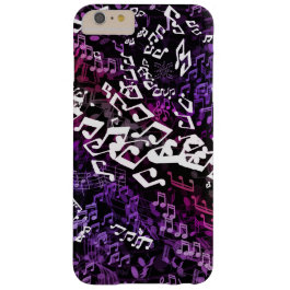 Crazy Purple Musical Notes Music iPhone Case Barely There iPhone 6 Plus Case