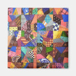 Crazy Quilt Patchwork Quilt Abstract Art Geometric Magnet
