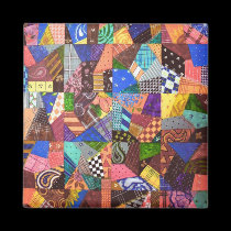 Crazy Quilt Patchwork Quilt Abstract Art Geometric magnets