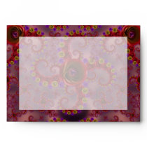 Crazy Red & Purple Valentines Fractal Envelope