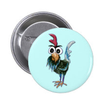 Crazy Rooster Button