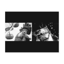 Crazy Rooster, meet Crazy Horse postcards