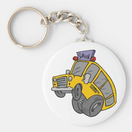 Crazy School Bus Keychain