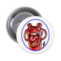 Crazy Screaming Imp Badge Pins