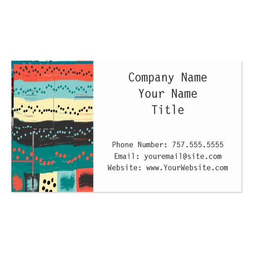 Crazy Sheet Music Business Card Template (back side)
