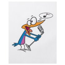 crazy singing karaoke bird cartoon custom flyer